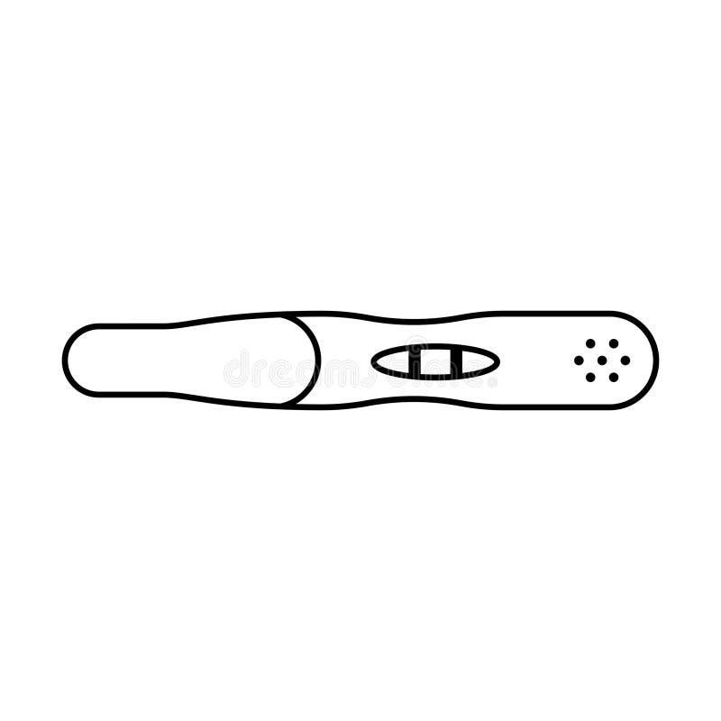 Positive Pregnancy Test Line Drawing Vector Stock Vector Illustration Positive Pregnancy Test Line Drawing Vector Stock Vector Illustration