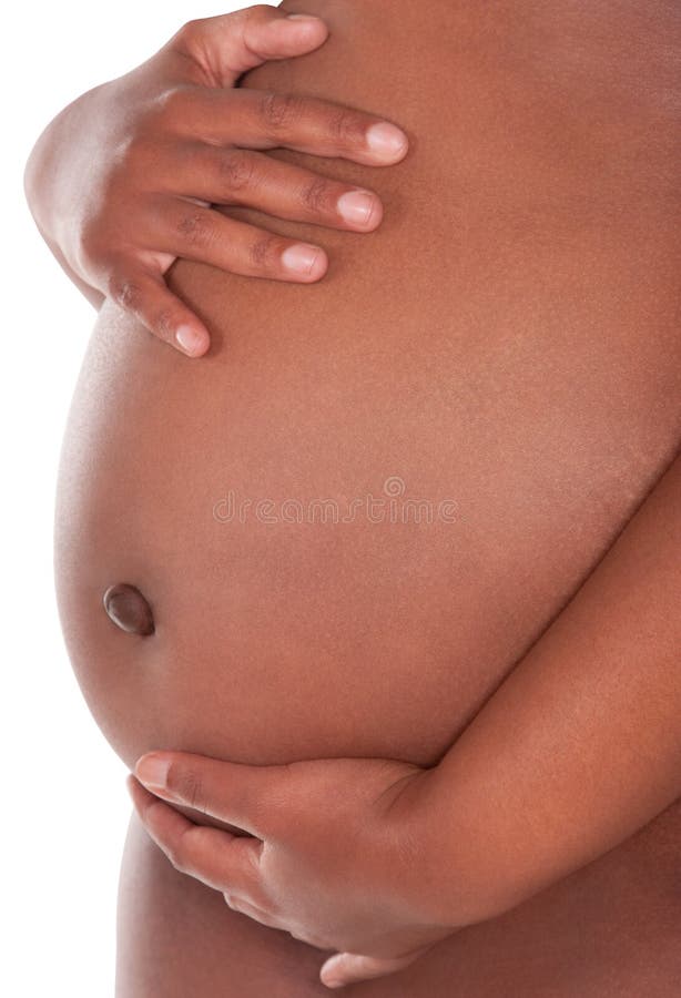 Pregnant Black Mom Nude - Pregnant African woman stock photo. Image of black, naked - 156554094