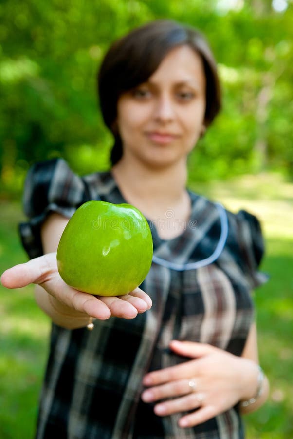 Pregnant with an apple