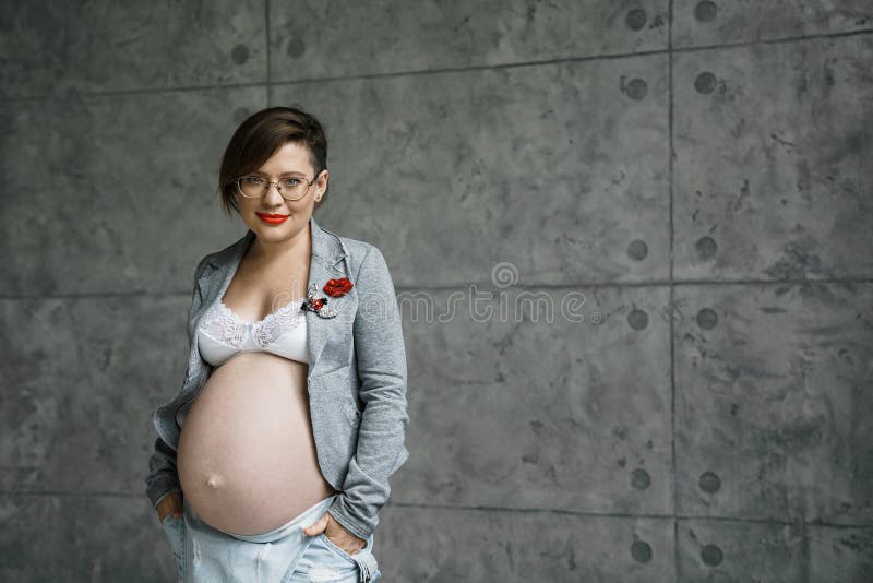 Girl In Red Bra And White Shirt Stock Photo, Picture and Royalty