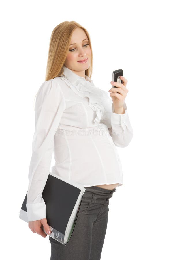 Pregnant businesswoman