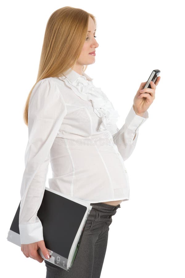 Pregnant businesswoman