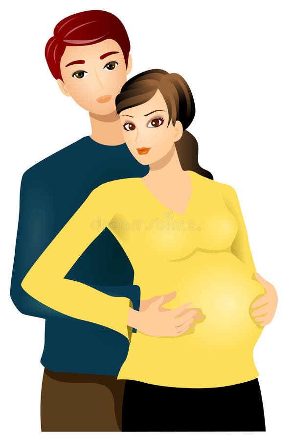Khaliji Couples Expecting a Baby Stock Vector - Illustration of khaliji ...