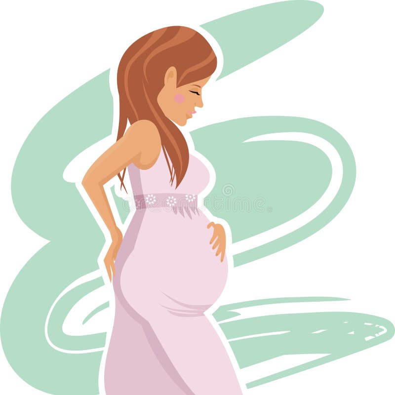 Silhouette of Pregnant Woman Stock Vector - Illustration of ...