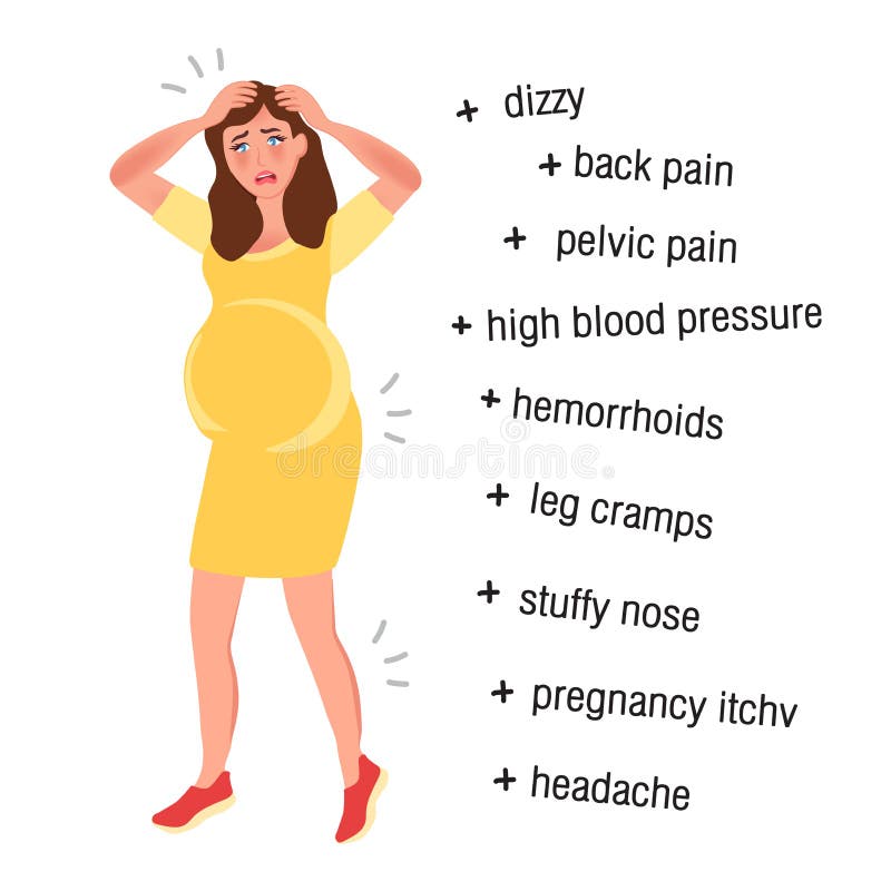 Symptoms Pregnancy Stock Illustrations – 767 Symptoms Pregnancy