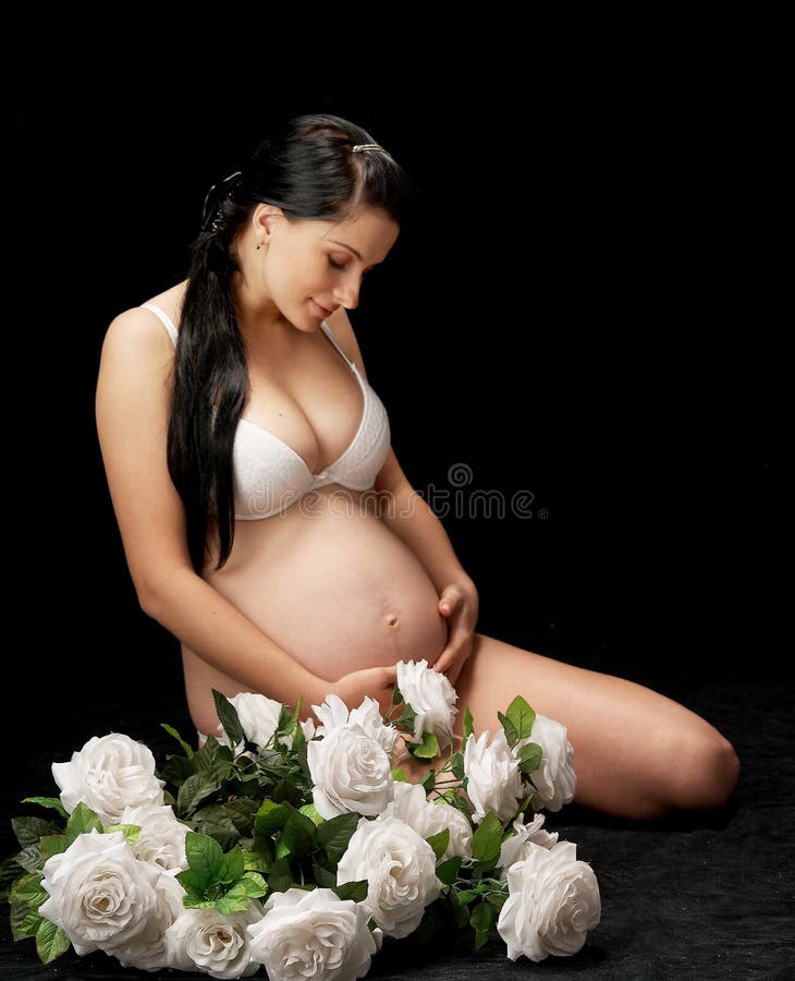 Pregnant with roses stock image. Image of flower, heart 16715073