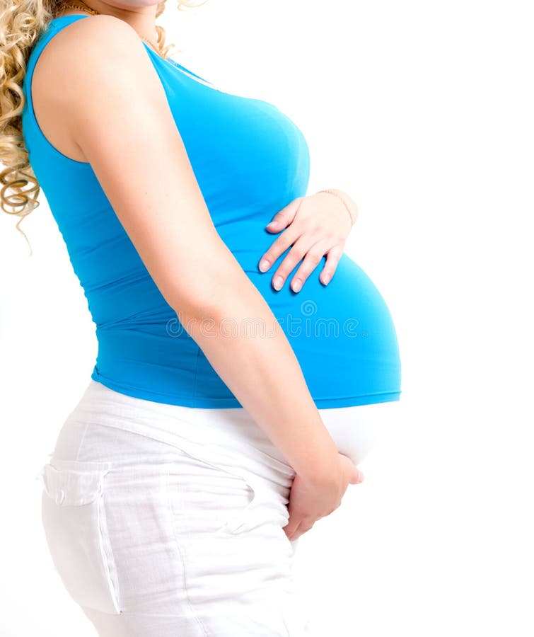 Large pregnant belly stock photo. Image of gestation