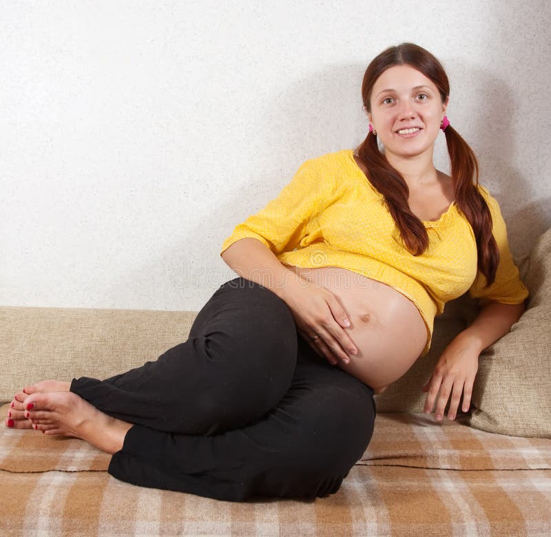 Pregnant woman royalty free stock photo