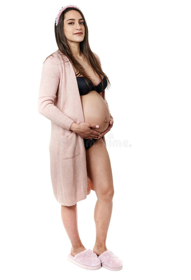 Large African American Pregnant Woman Bra Panties Stock Photo by ©jeffwqc  10063023