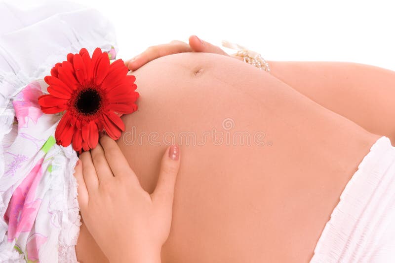 Pregnant woman close-up