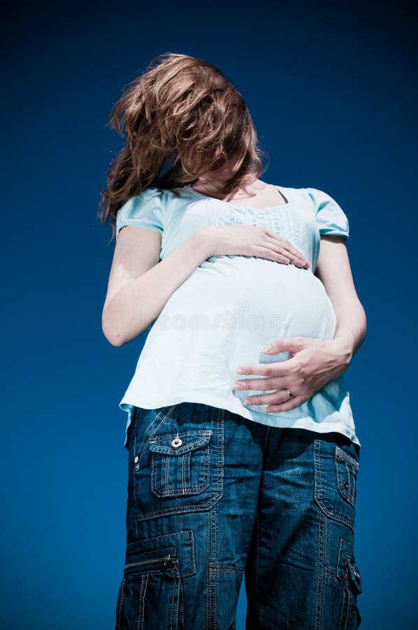 Pregnant woman in depression