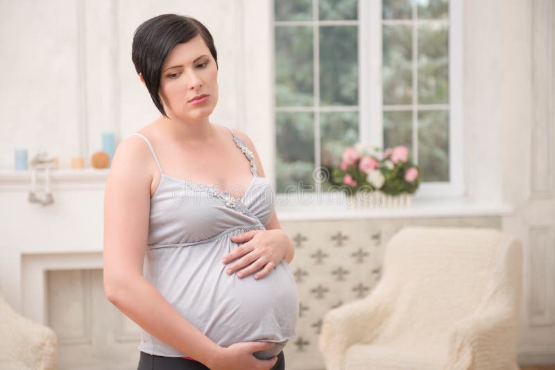 Pregnant woman expecting her baby royalty free stock images Pregnant woman expecting her baby royalty free stock images
