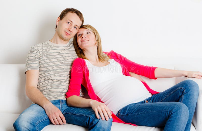 Pregnant Woman With Her Husband Stock Image Image Of Couple Female 22303737 