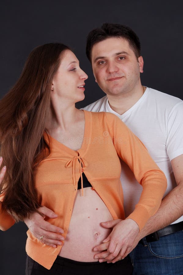 The pregnant woman and the man