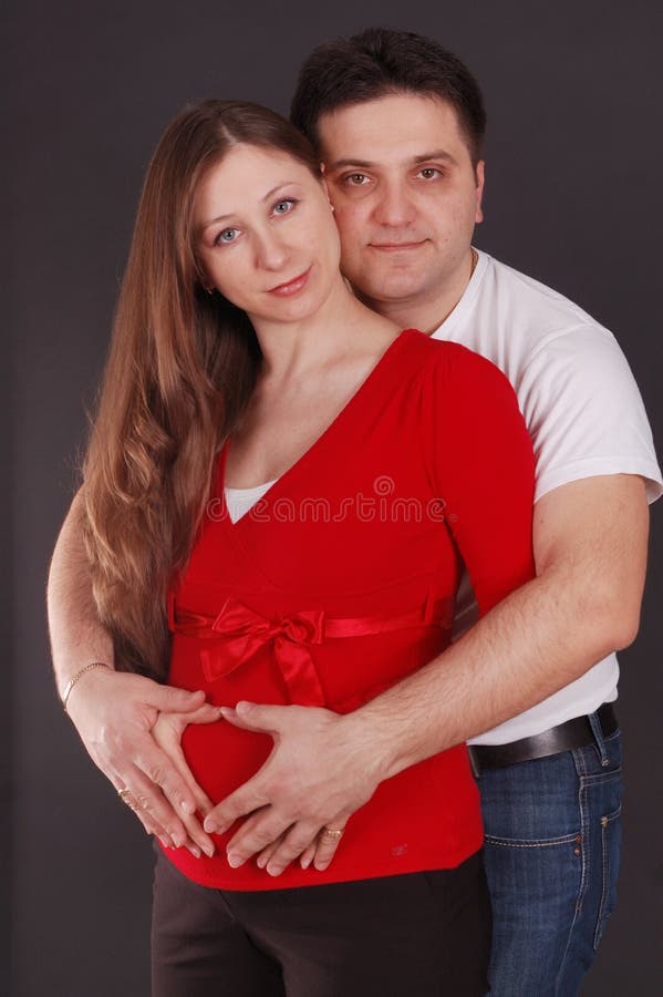 The pregnant woman and the man