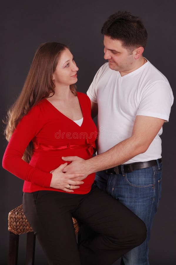 The pregnant woman and the man