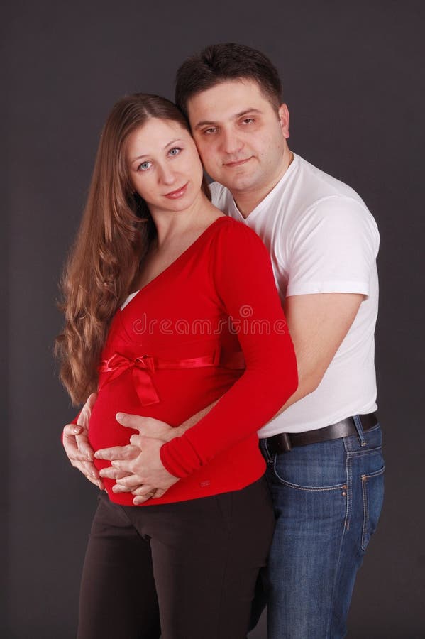 The pregnant woman and the man