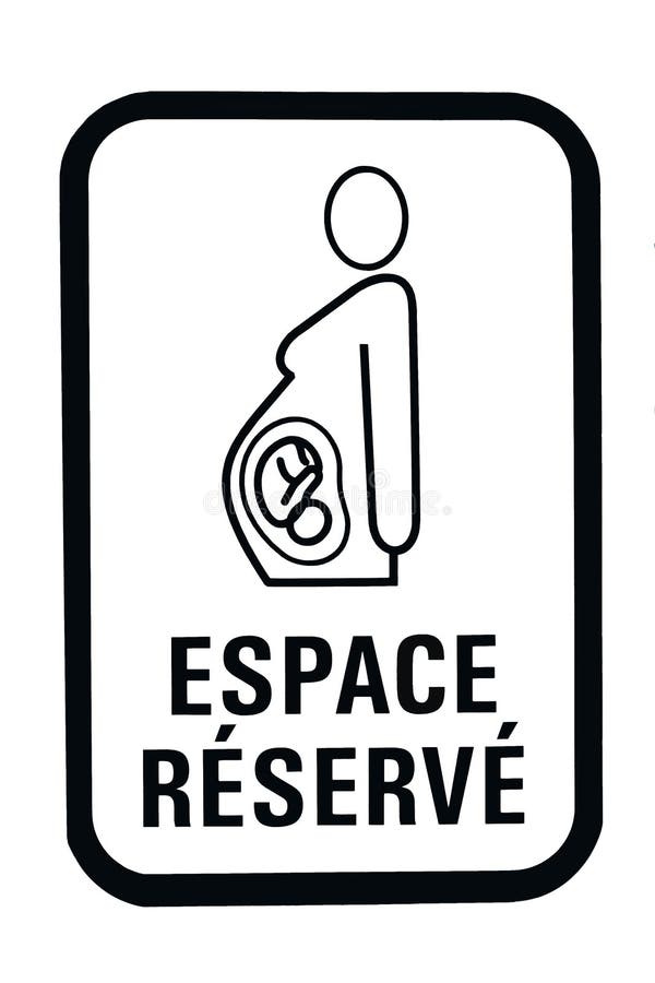 Pregnant woman parking sign