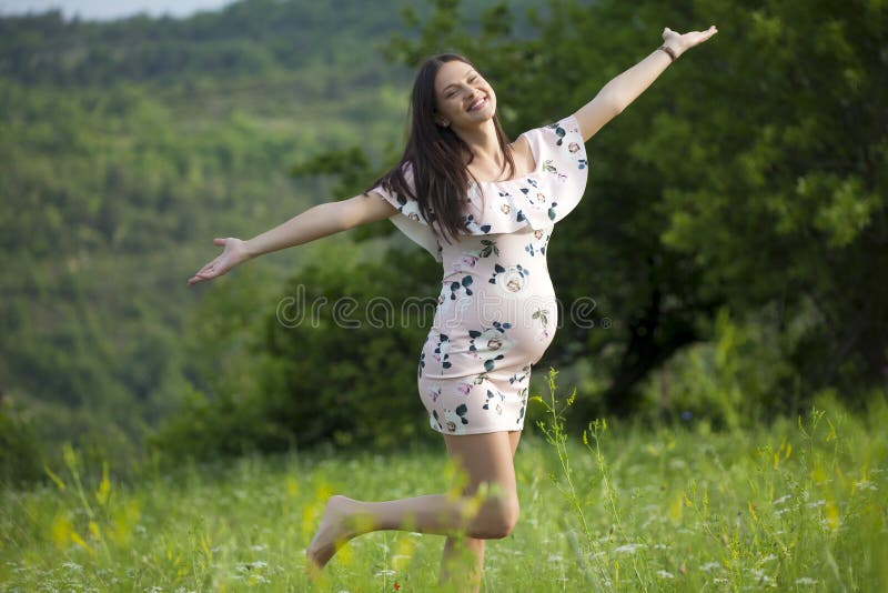 Pregnant Woman Stock Image Image Of Beautiful Green 117297665