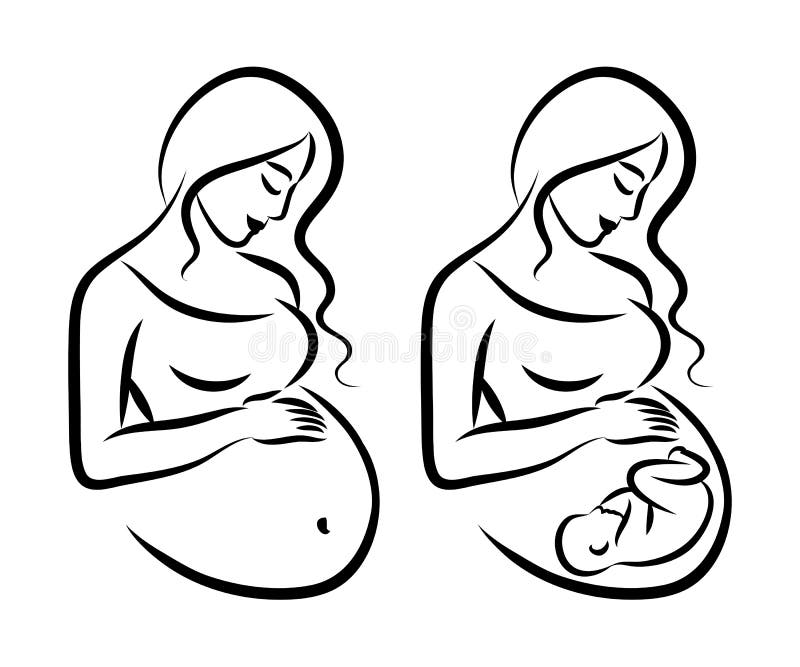 Photo & Art Print Motherhood, maternity, babies and pregnant women logos,  collection of fine, hand