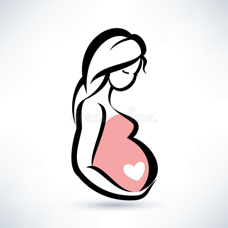 Young pregnant woman sketch by Coline Vectors & Illustrations Free download  - Yayimages