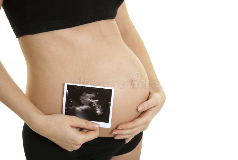 Pregnant woman ultrasound scan