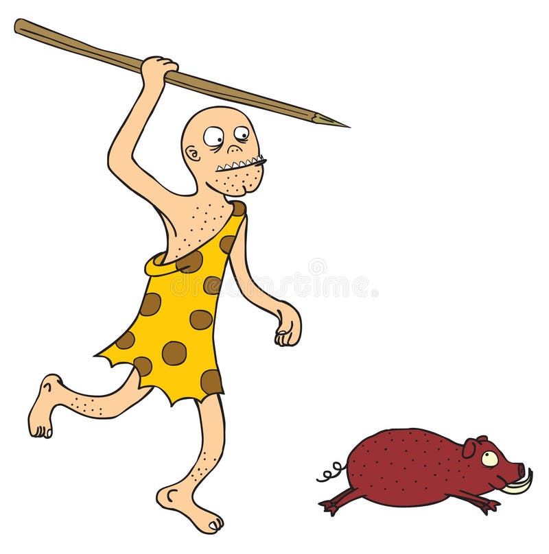 Prehistoric Hunter royalty free illustration Prehistoric Hunter royalty free illustration