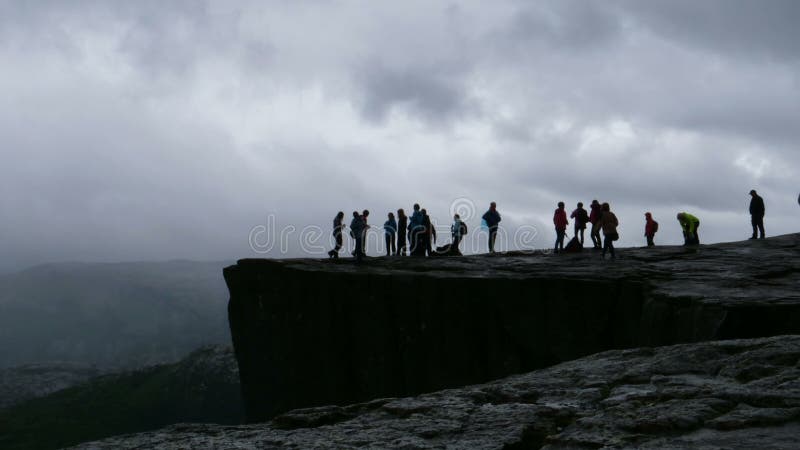 Preikestolen Klippe im norwegischen Fjord. timelapse Ultra hohe Auflösung 4k.