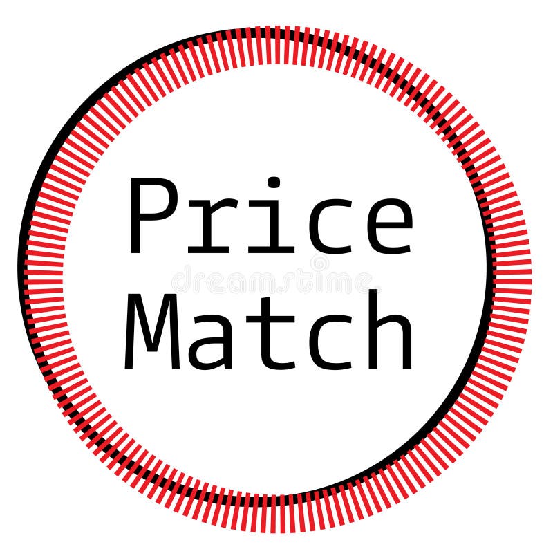 PREIS-MATCH-Stempel auf weißem Hintergrund lizenzfreie abbildung