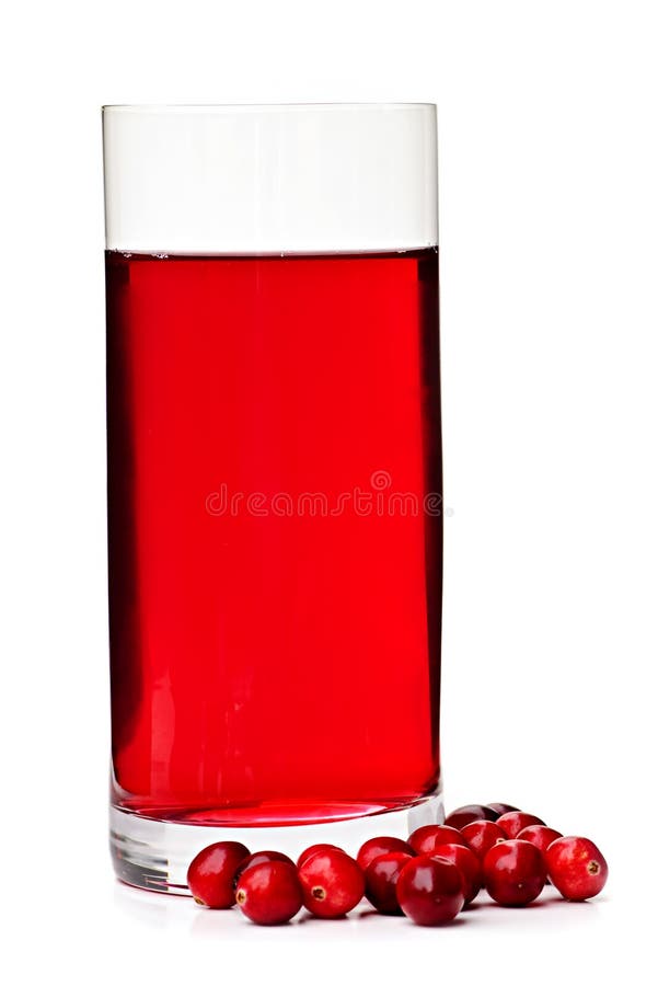 Preiselbeersaft im Glas lizenzfreies stockbild
