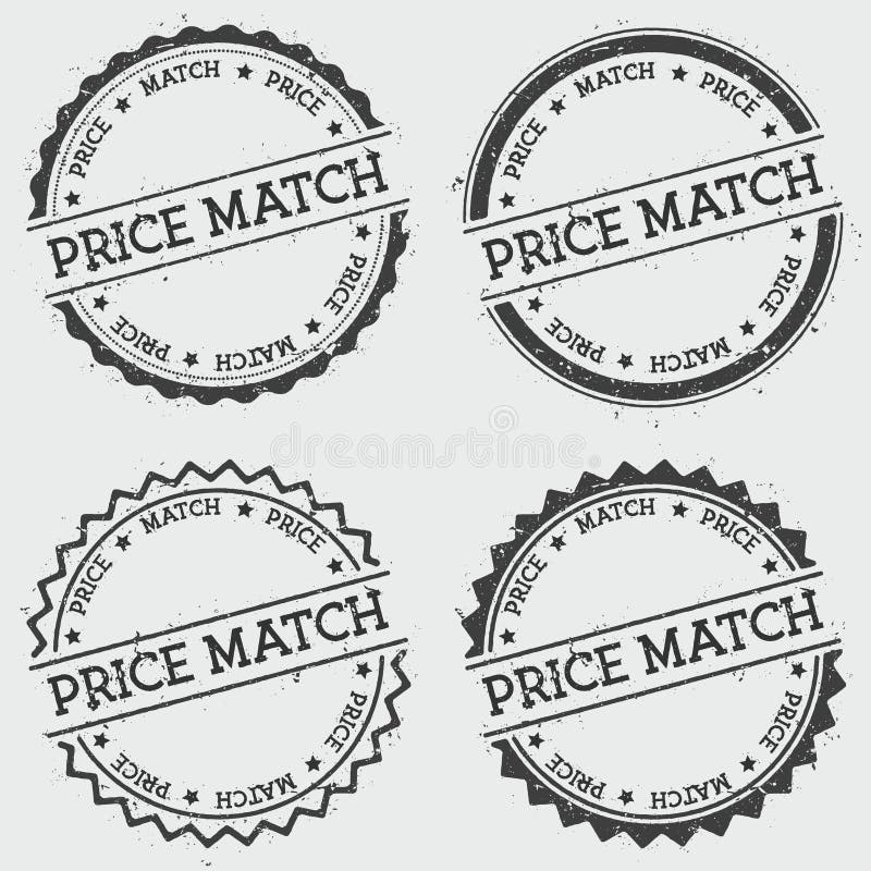 Preismatch-Insignienstempel lokalisiert auf Weiß stock abbildung