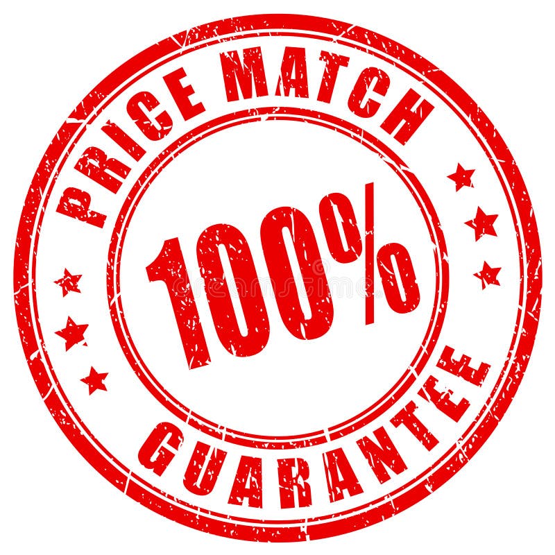 Preismatchgarantie-Firmenstempel stock abbildung