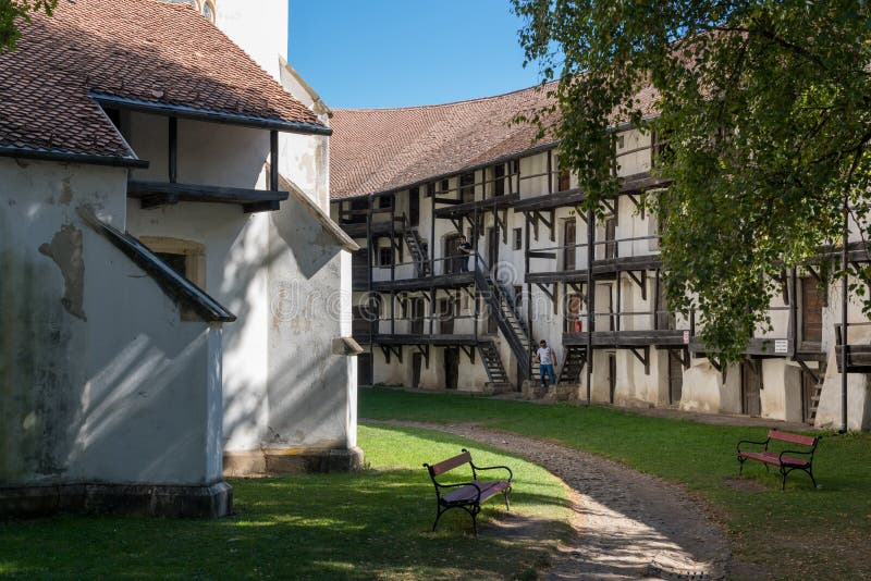PREJMER, TRANSYLVANIA/ROMANIA - 20 DE SEPTIEMBRE: Visión exterior para fotos de archivo libres de regalías PREJMER, TRANSYLVANIA/ROMANIA - 20 DE SEPTIEMBRE: Visión exterior para fotos de archivo libres de regalías