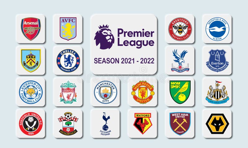 Logos Of All Teams Of The English Premier League Editorial Image Illustration Of Illustrative