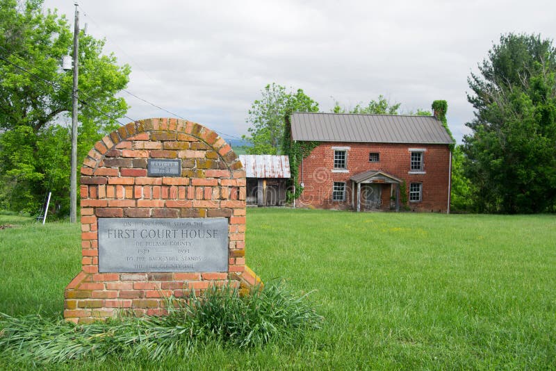 Premier tribunal du comté de Pulaski - Newbern, la Virginie, Etats-Unis