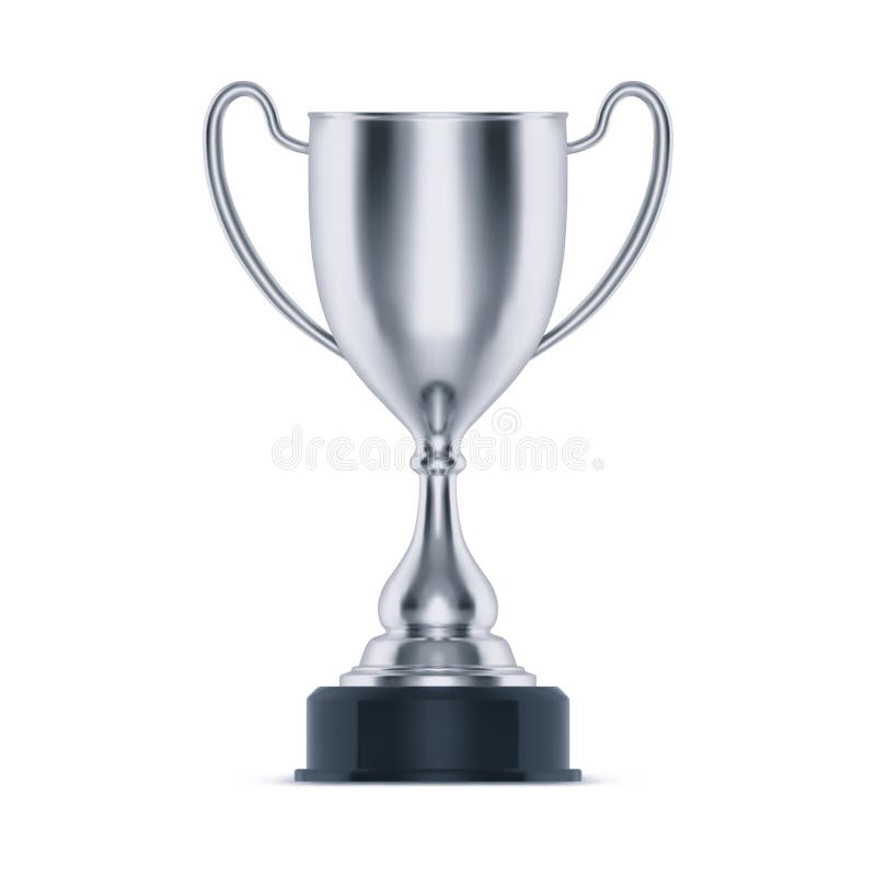 Coppa Trofeo D'argento Secondo Posto Isolato Su Sfondo Trasparente