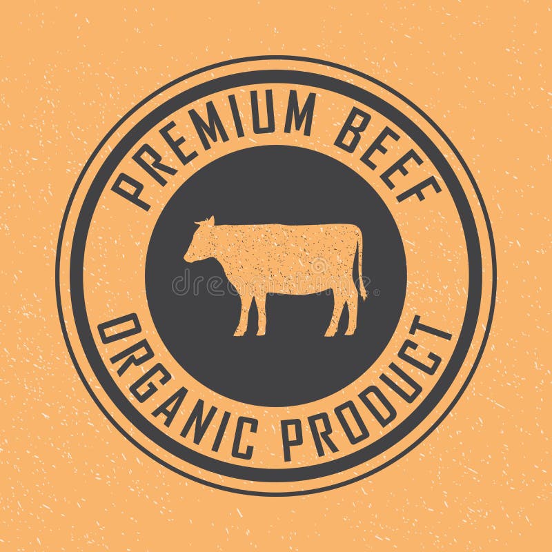 Premium Beef Logo. Labels, Badges and Design Elements. Retro Style
