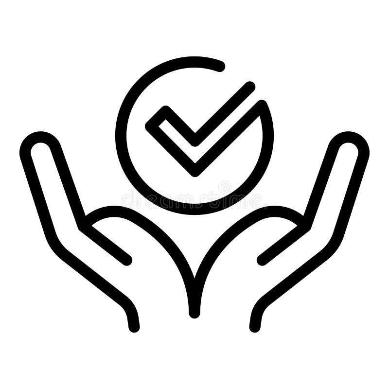 Premium care service icon, outline style vector illustration