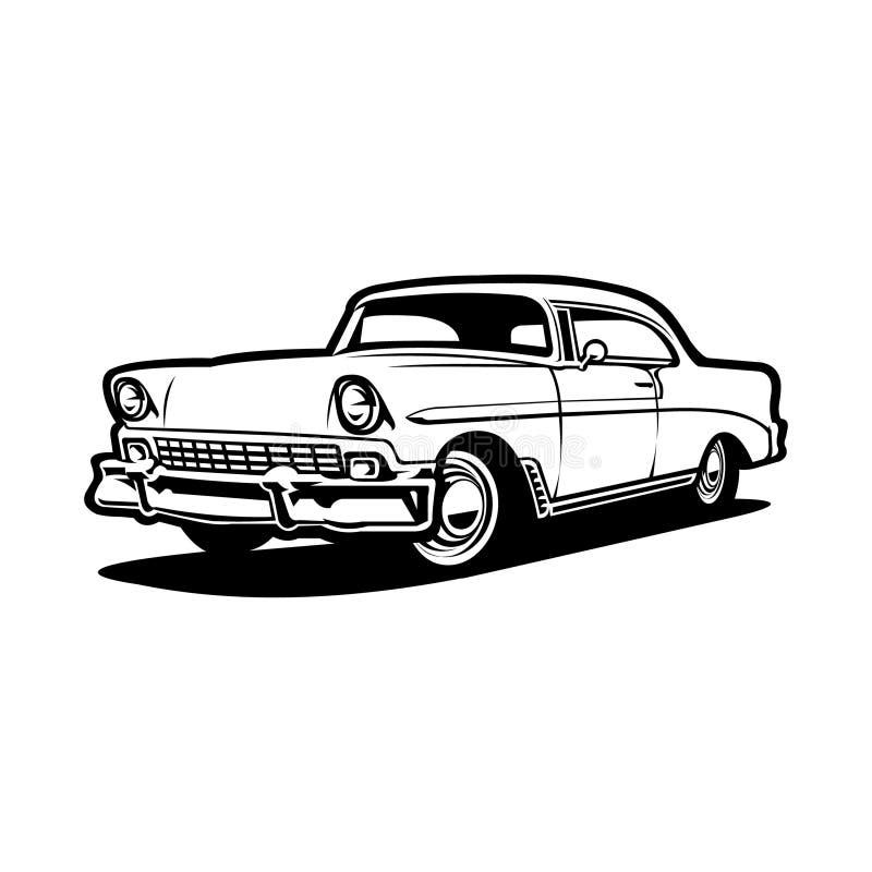 Classic Car Silhouette Vector Design. Vintage Car Silhouette Vector ...