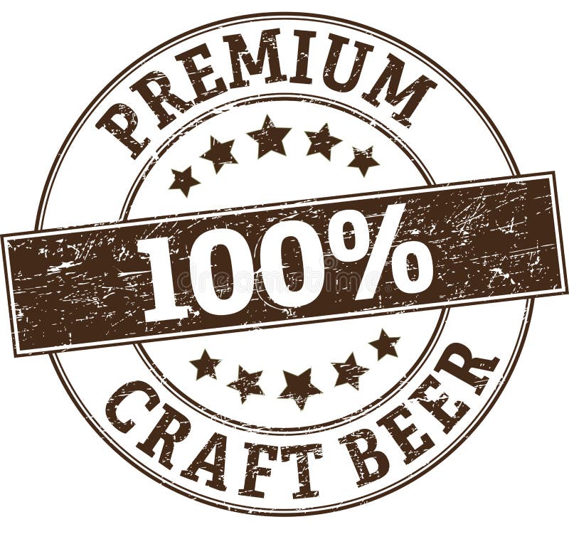 100 Premium Craft Beer Stamp Stock Illustration Illustration of