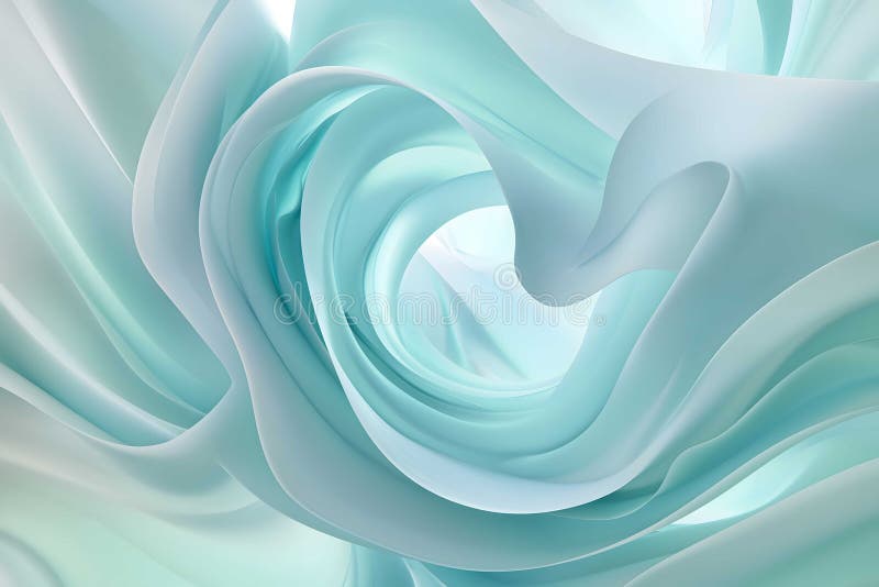 Premium 3d render an abstract representation of gratitude using harmonious waves of calming blues and greens Create a visually vector illustration