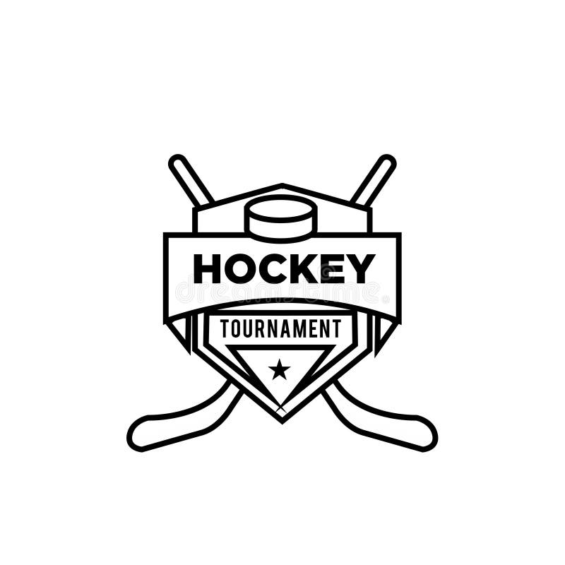spelen Publicatie Geef rechten Premium Hockey Club Vector Zwart Logo Ontwerpsjabloon Vector Illustratie -  Illustration of universiteit, academie: 228391828