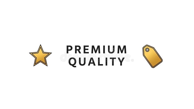 Premium Kwaliteitsbadge met Gouden Ster en Label vector illustratie