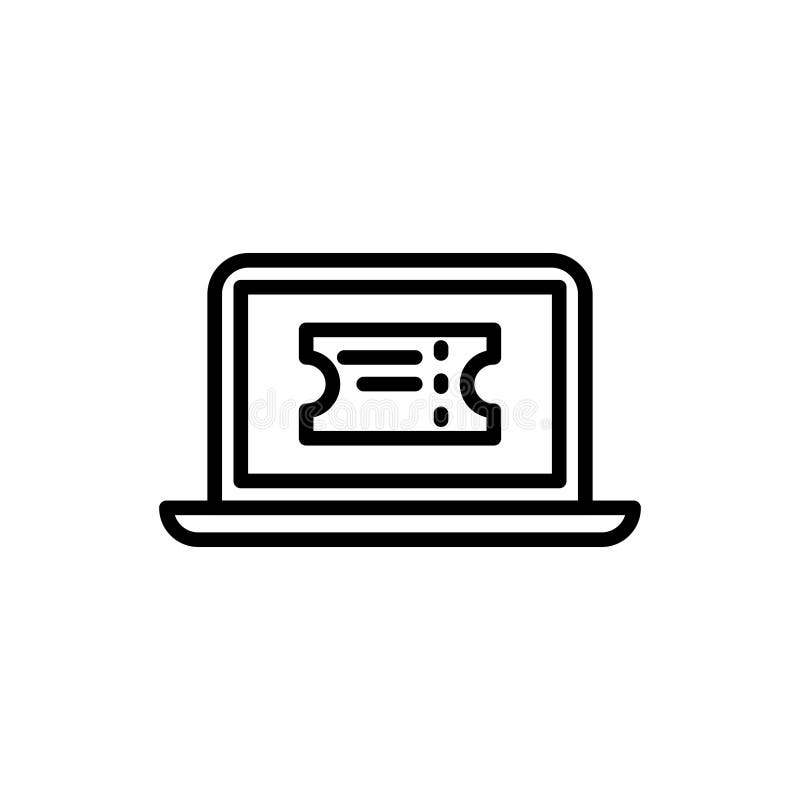 Premium online booking icon or logo in line style vector illustration Premium online booking icon or logo in line style vector illustration