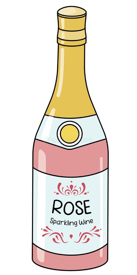 Champagne bottle cartoon icon wine Royalty Free Vector Image