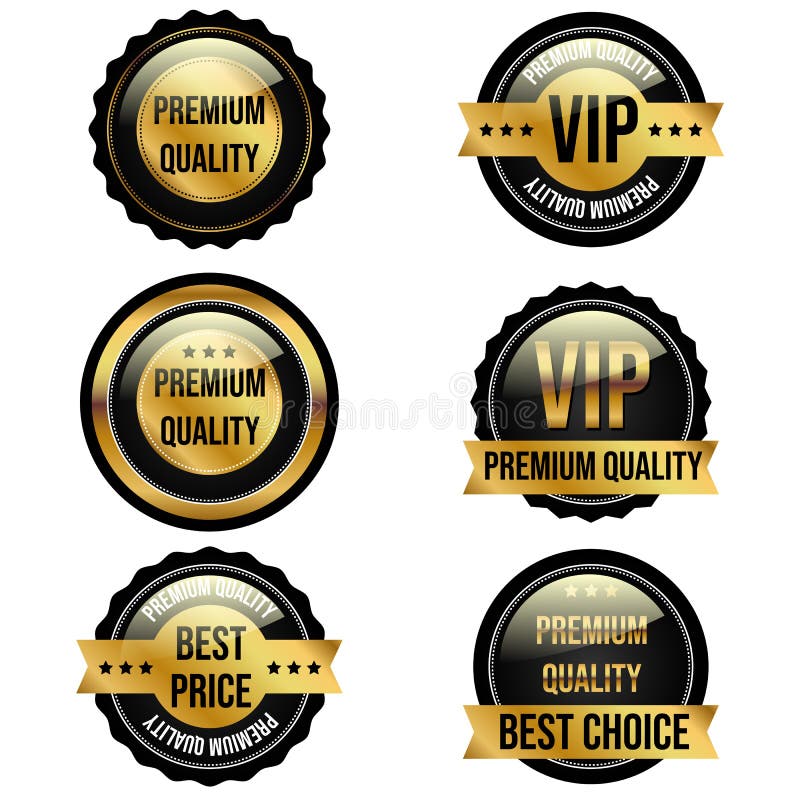 Premium Quality Banner With Golden Elements Stock Vector - Illustration ...