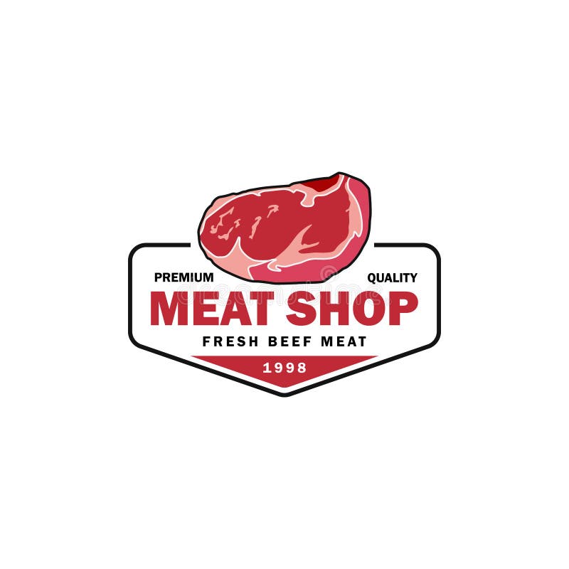 Premium Quality Meat Logo Template Design Vector Stock Vector