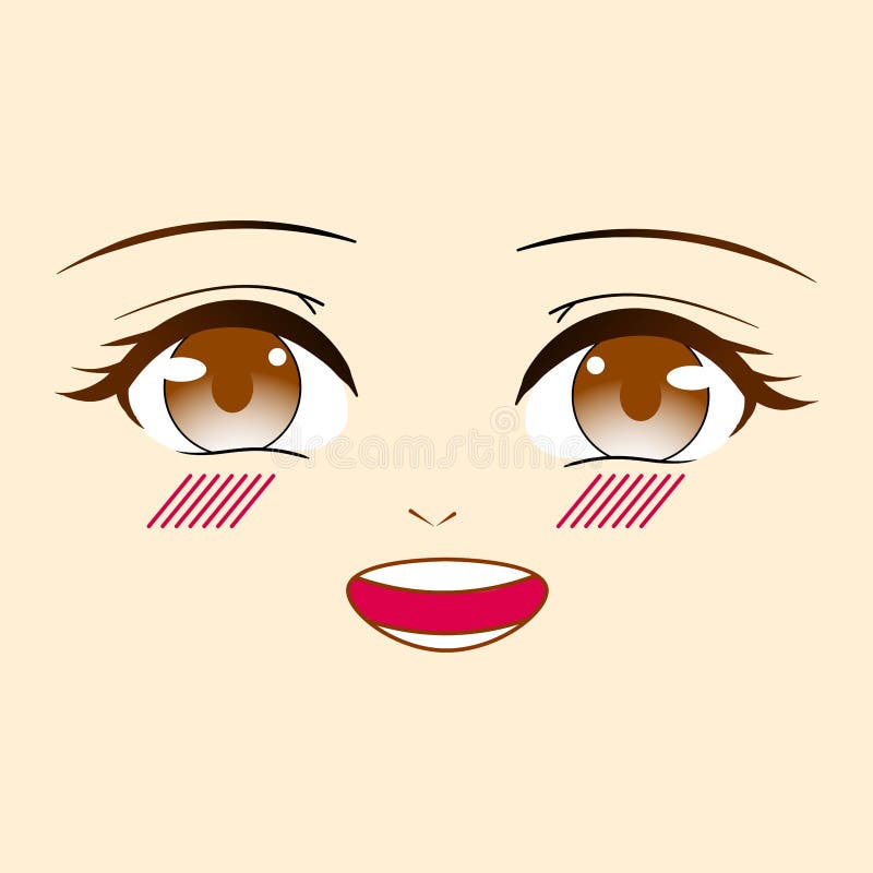 Premium Vector L Cute and Beautiful Anime Eyes. Royalty Free Stock ...