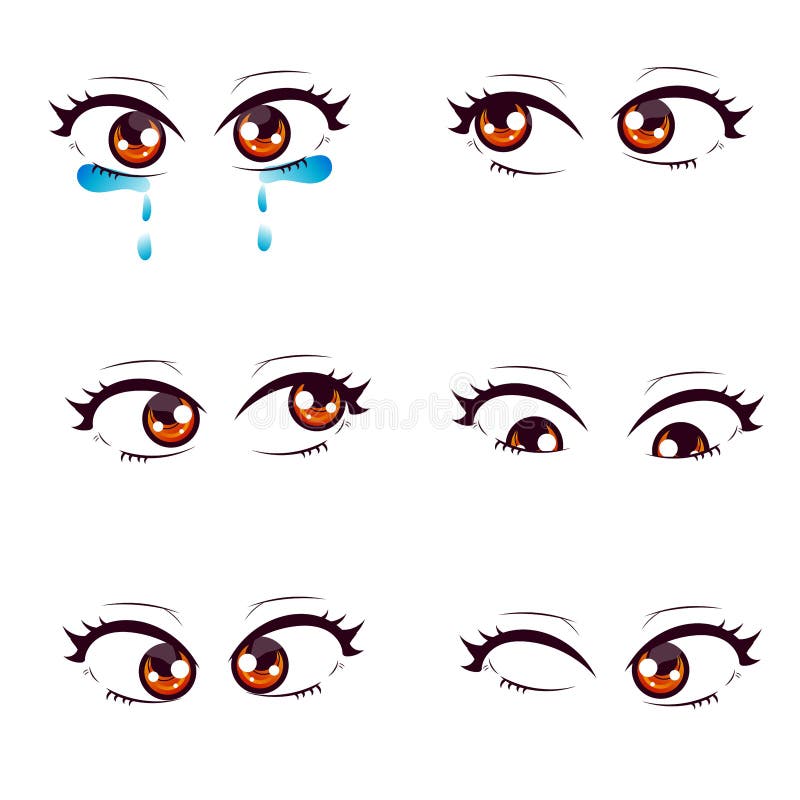 Premium Vector  Cute anime girl eyes. vector illustration