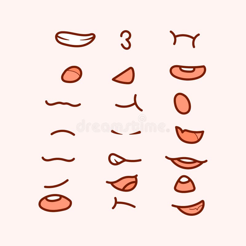 Premium Vector  Set of mouth animation isolated on white